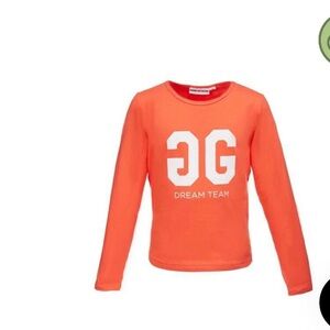 Kids Orange Long Sleeve Shirt by boutique brand Gardner and the gang